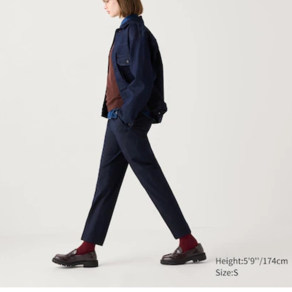 Uniqlo Smart Ankle Pants Long Navy size medium
